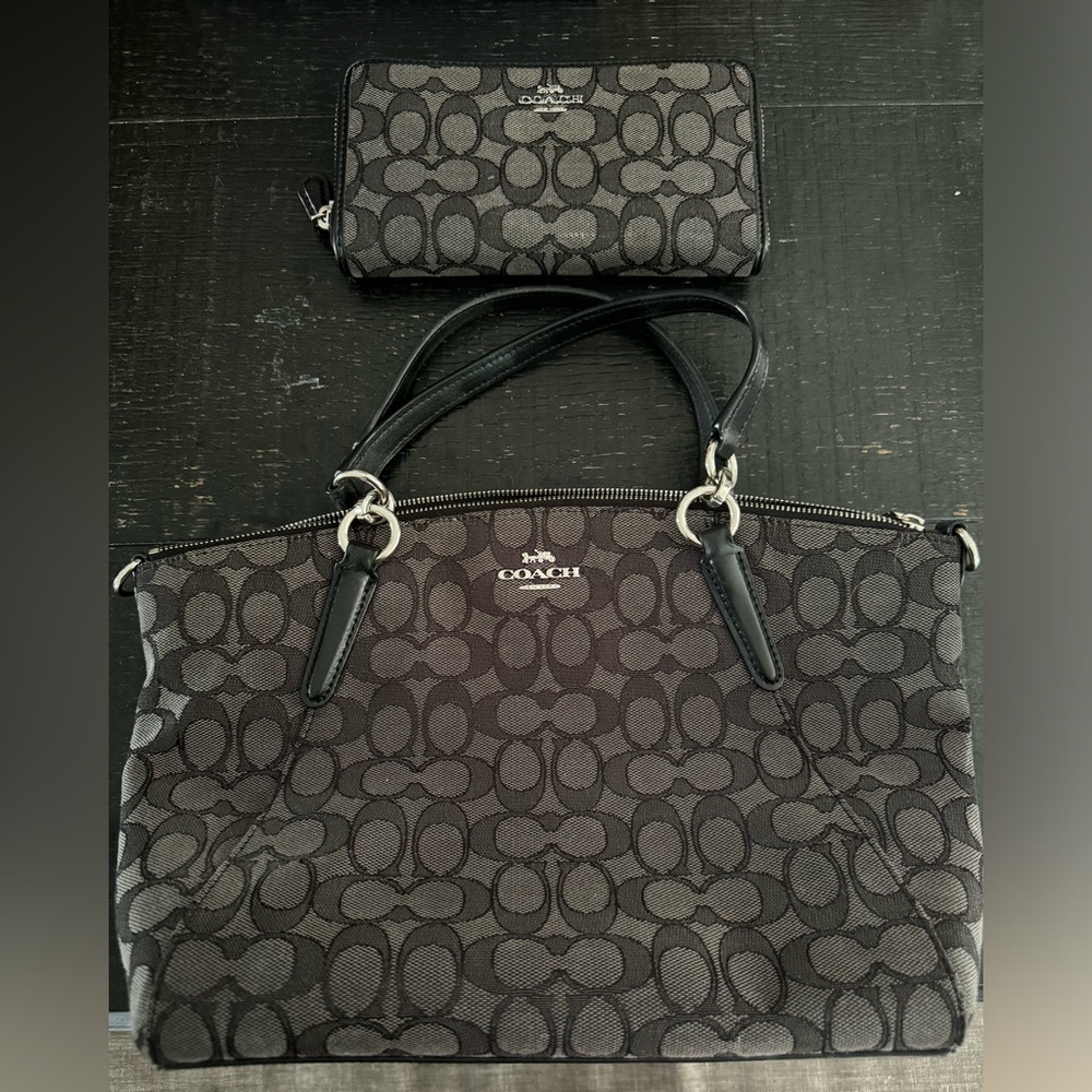 Coach purse and matching wallet